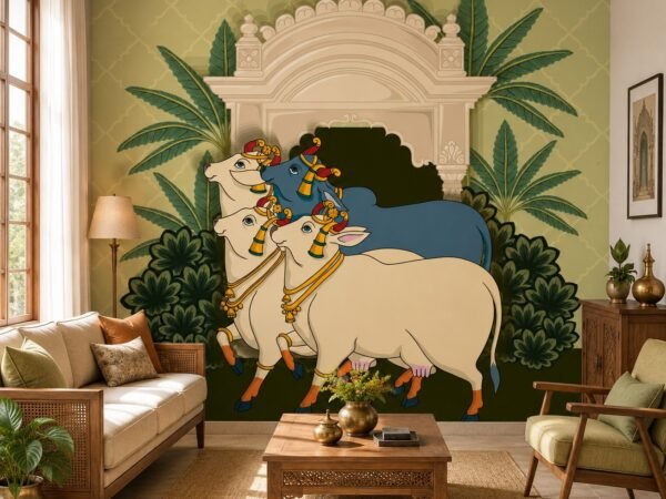Heritage Herd — Luxury Floral Wallpaper Dubai