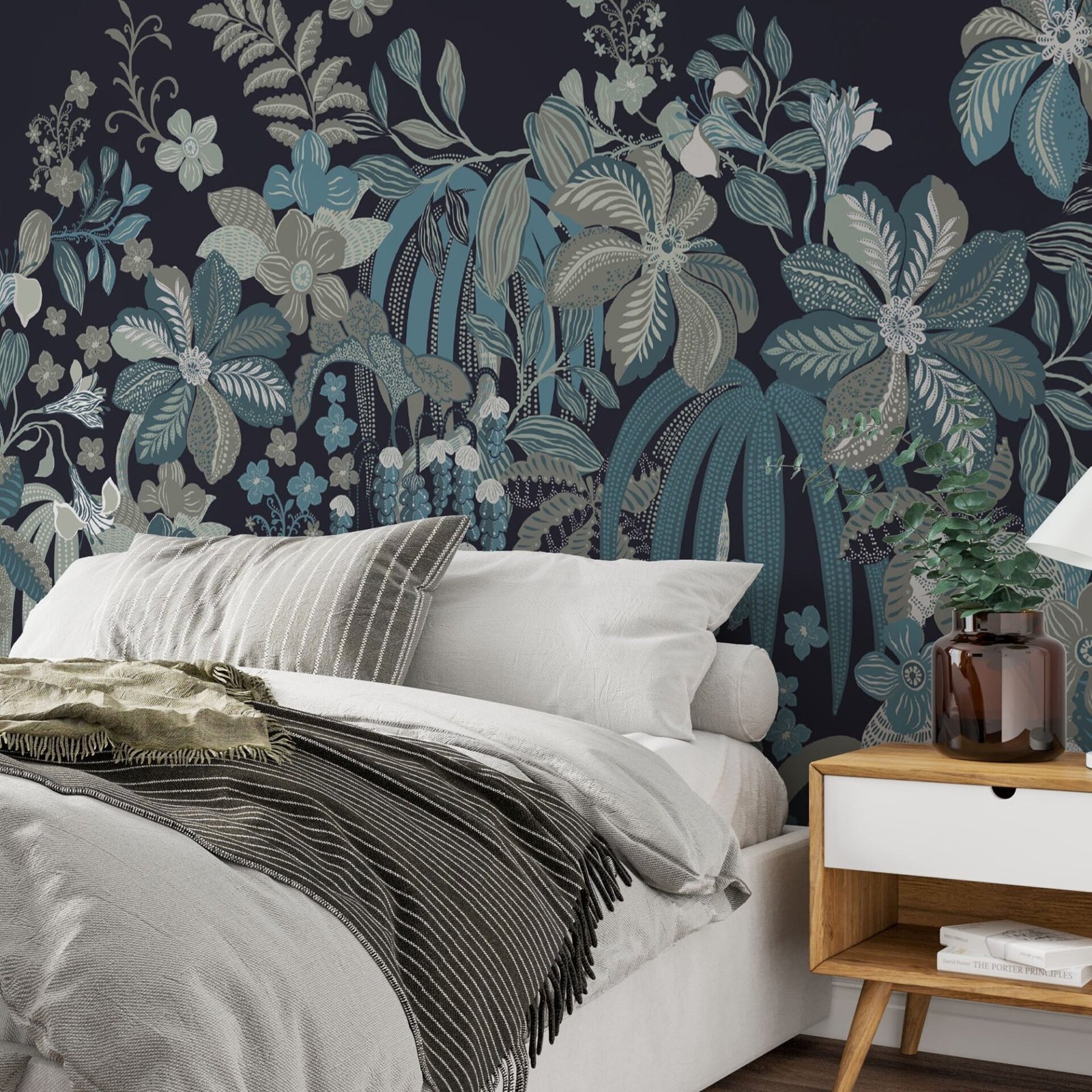 Indigo Folklore — Luxury Floral Wallpaper Dubai - Image 2