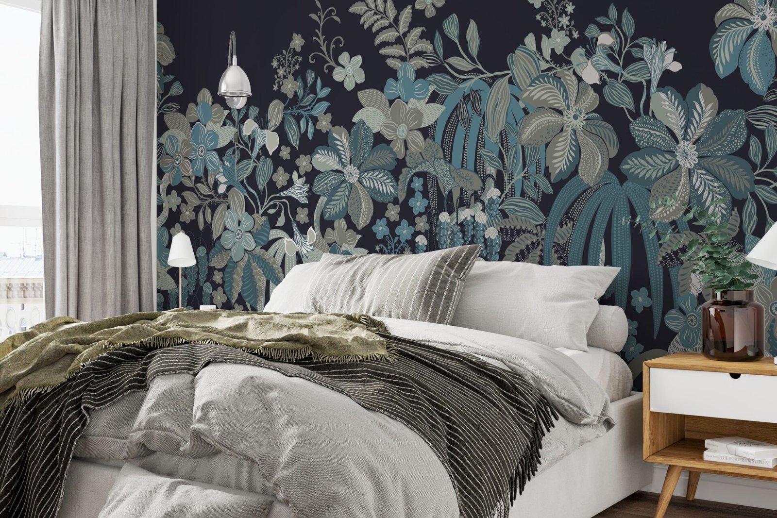 Indigo Folklore — Luxury Floral Wallpaper Dubai - Image 3
