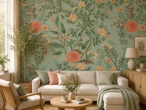 Jade Florals — Luxury Floral Wallpaper Dubai
