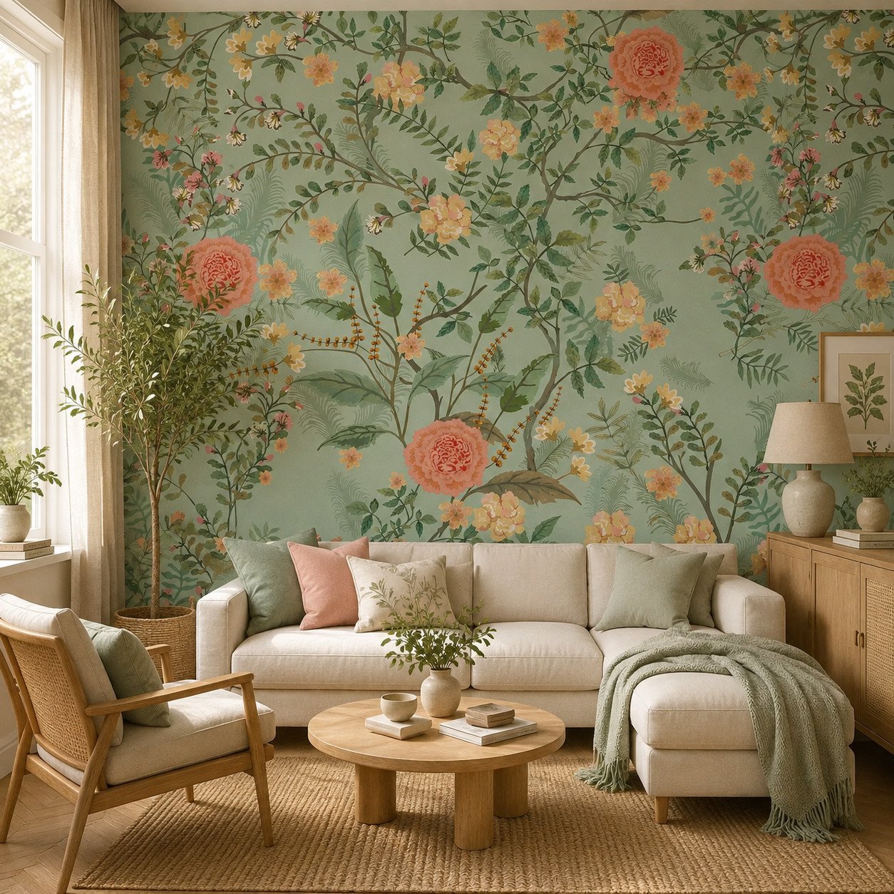 Jade Florals — Luxury Floral Wallpaper Dubai