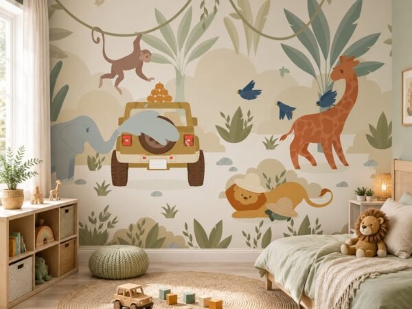 Jungle Parade — Luxury Kids Wallpaper Dubai