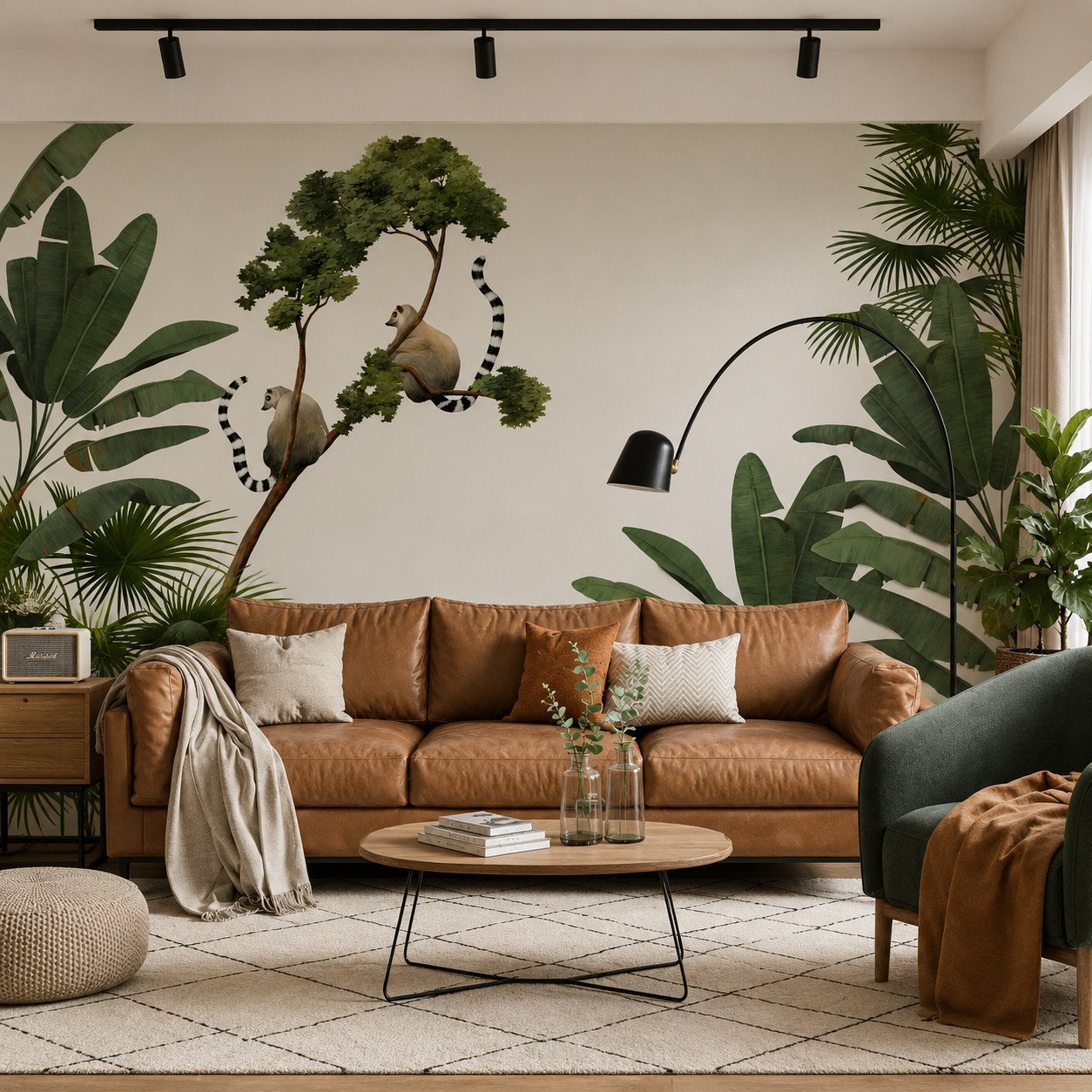 Jungle Perch — Luxury Floral Wallpaper Dubai