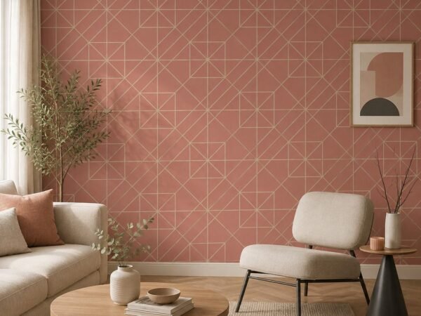 Linear Blush — Modern Wallpaper Dubai