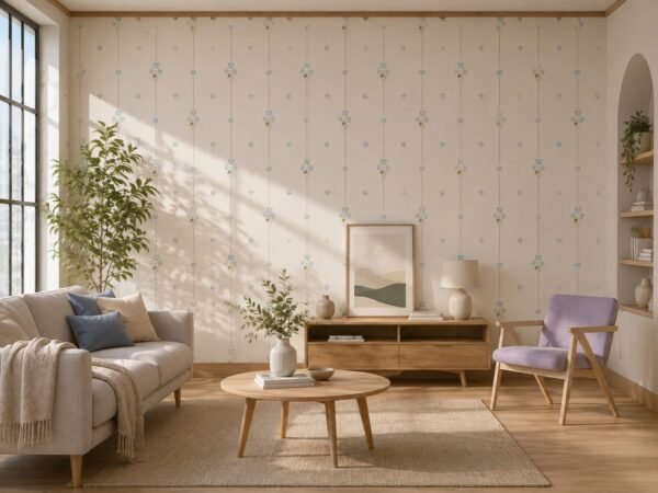 Bluebell Linen — Luxury Floral Wallpaper Dubai