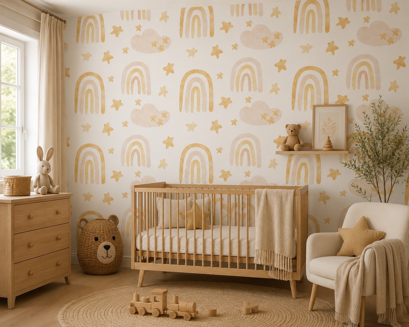 Marzipan Skies — Luxury Kids Wallpaper Dubai