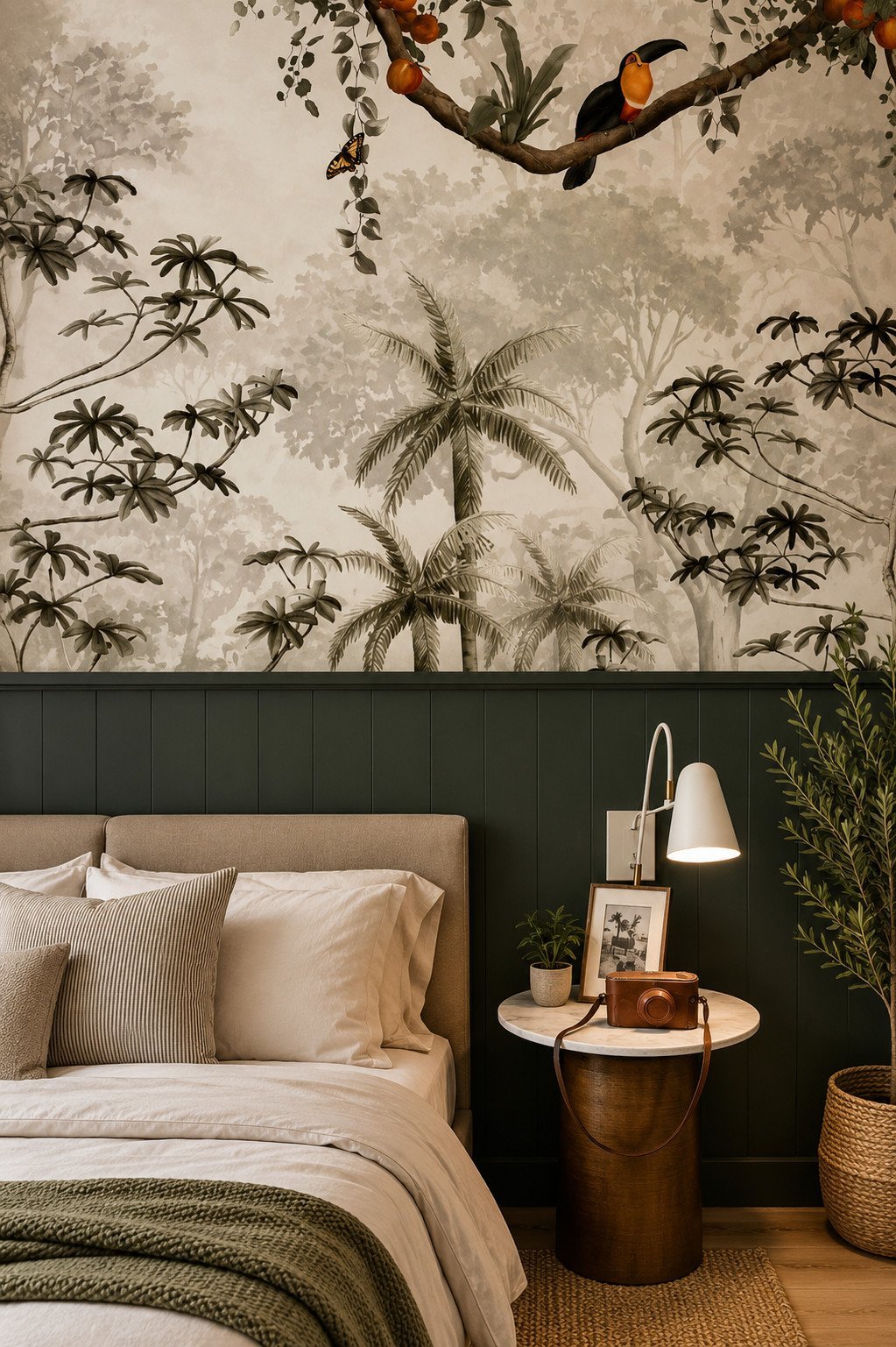 Toucan Veil — Luxury Floral Wallpaper Dubai