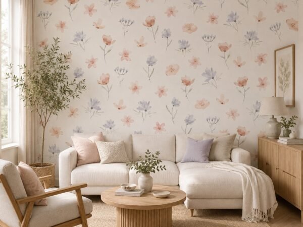 Misty Florals — Luxury Floral Wallpaper Dubai
