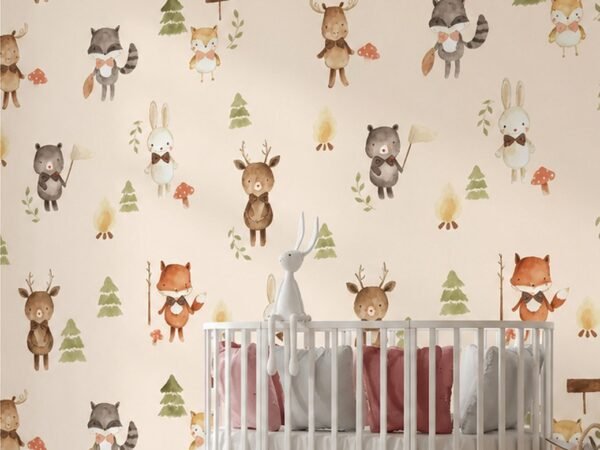 Mossy Mischief — Luxury Kids Wallpaper Dubai