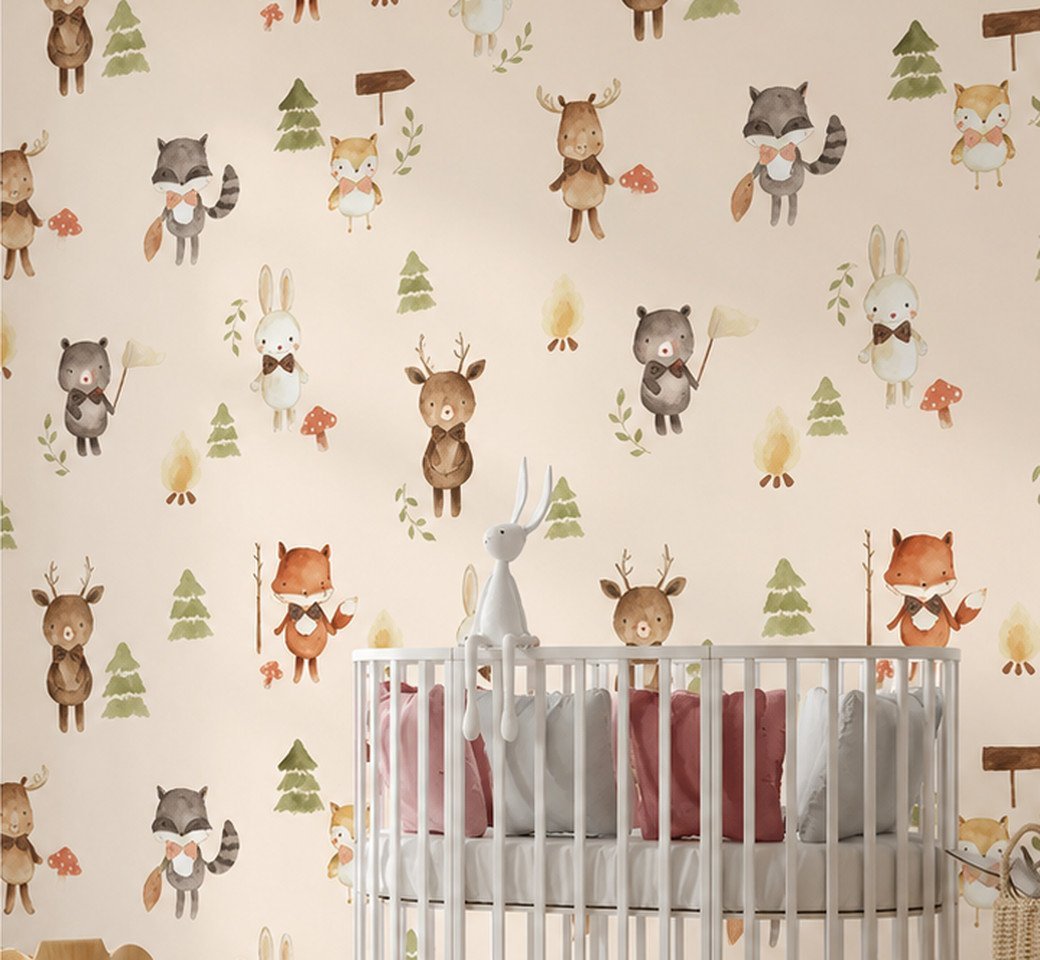 Mossy Mischief — Luxury Kids Wallpaper Dubai
