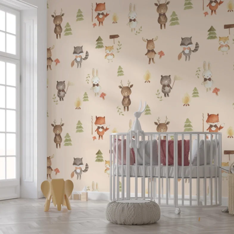 Mossy Mischief — Luxury Kids Wallpaper Dubai - Image 3