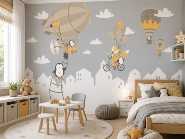 Nimbus Riders — Luxury Kids Wallpaper Dubai