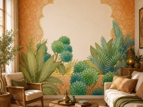 Palace Fronds — Luxury Floral Wallpaper Dubai