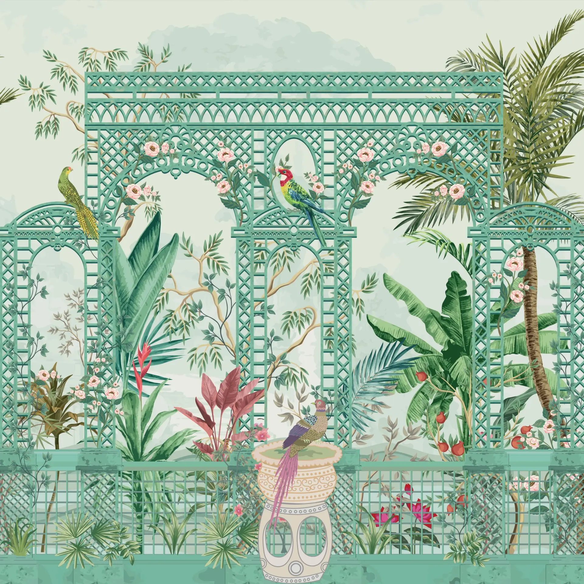Palm Trellis — Luxury Floral Wallpaper Dubai - Image 2