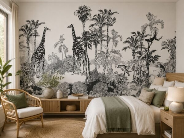 Palmera Fauna — Luxury Floral Wallpaper Dubai