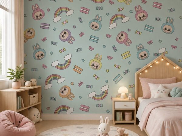 Pastel Trinkets — Luxury Kids Wallpaper Dubai