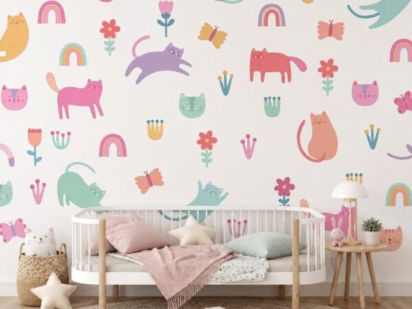 Petal Purr — Luxury Kids Wallpaper Dubai