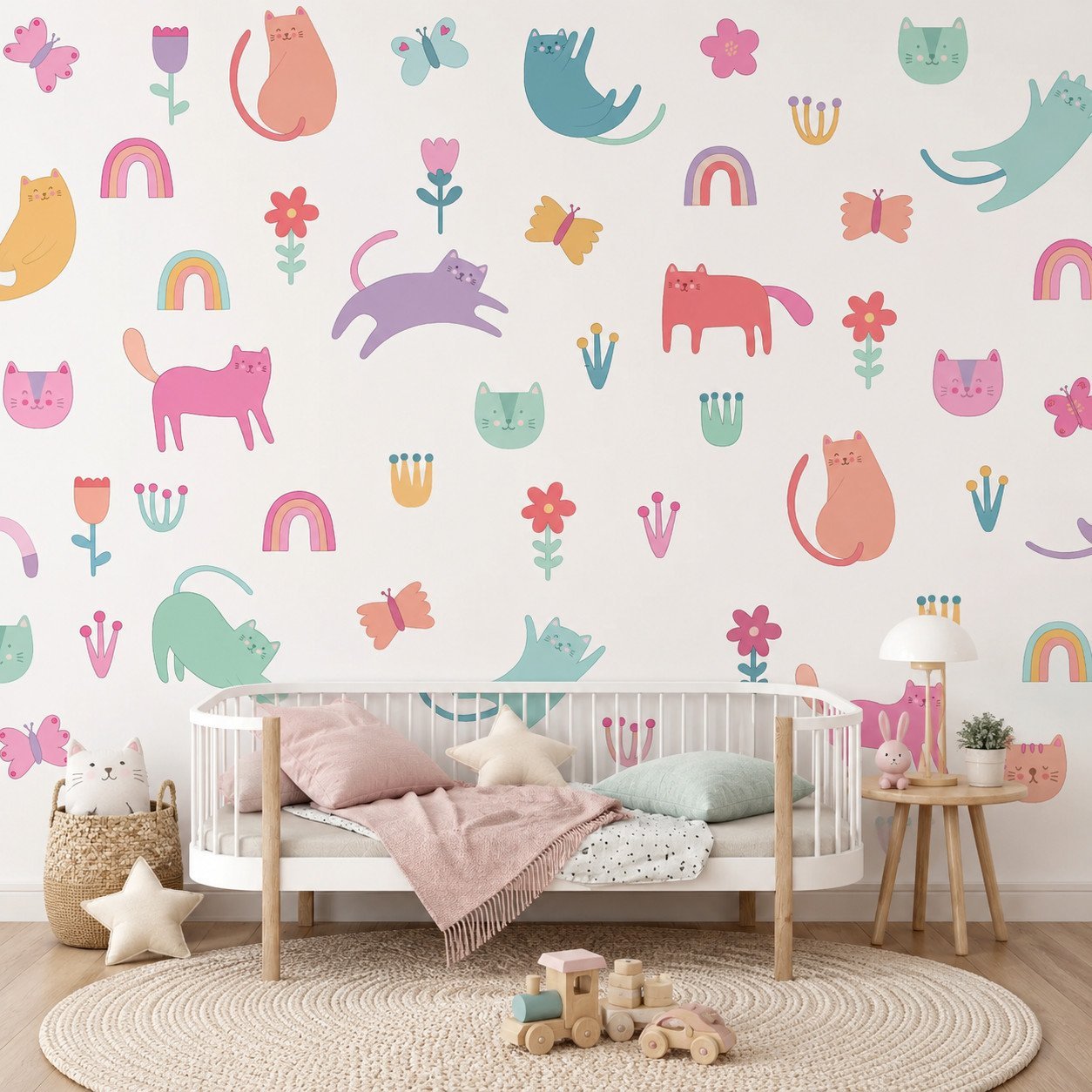 Petal Purr — Luxury Kids Wallpaper Dubai