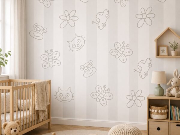 Playful Pencraft — Luxury Kids Wallpaper Dubai