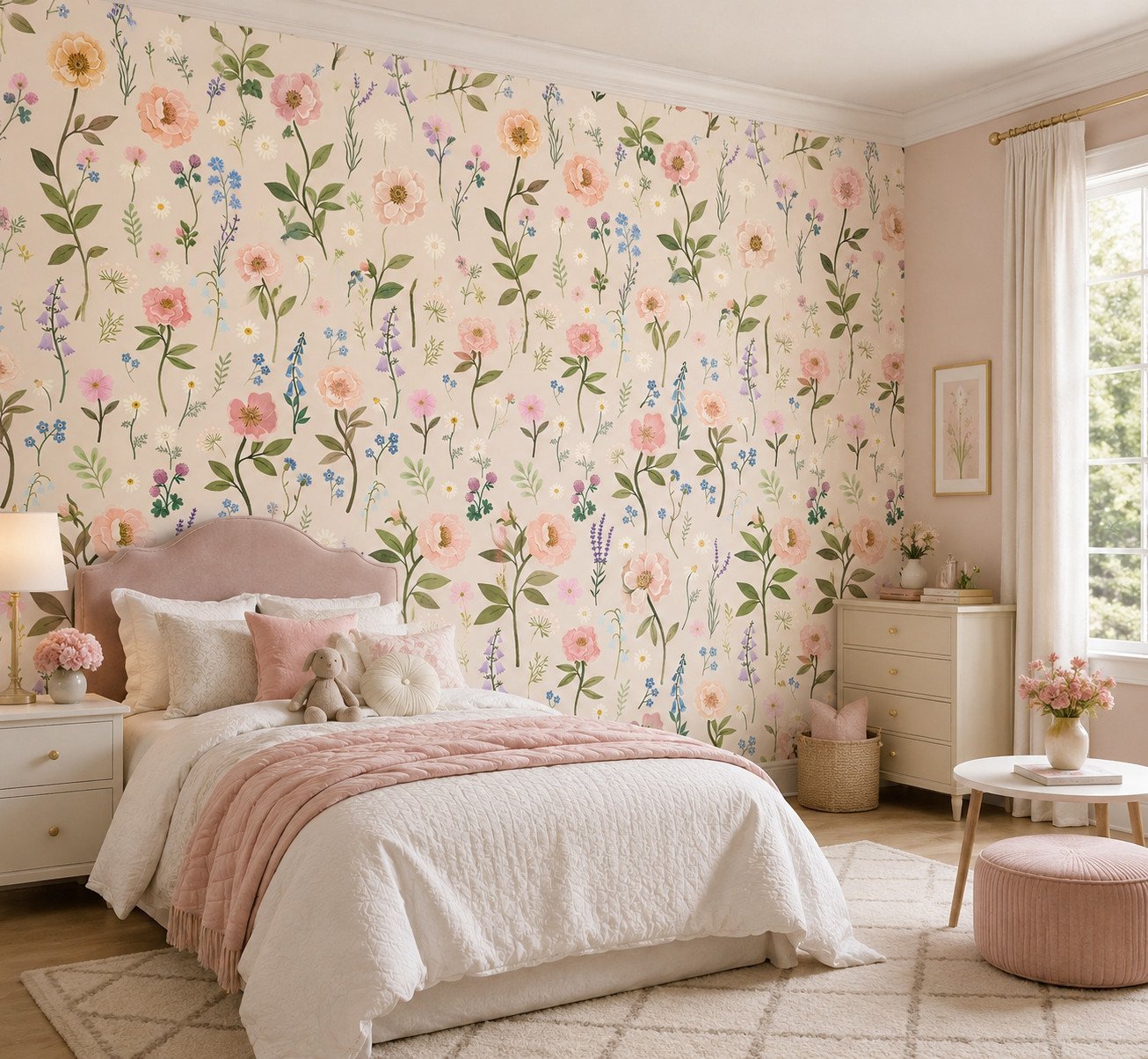 Primrose Verse — Luxury Floral Wallpaper Dubai