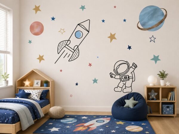 Rocket Romp — Luxury Kids Wallpaper Dubai