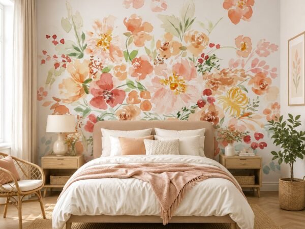 Rosy Fresco — Luxury Floral Wallpaper Dubai