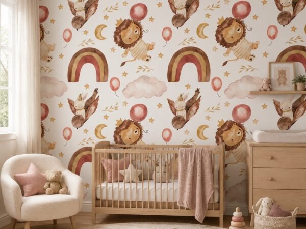 Rosy Lionheart — Luxury Kids Wallpaper Dubai
