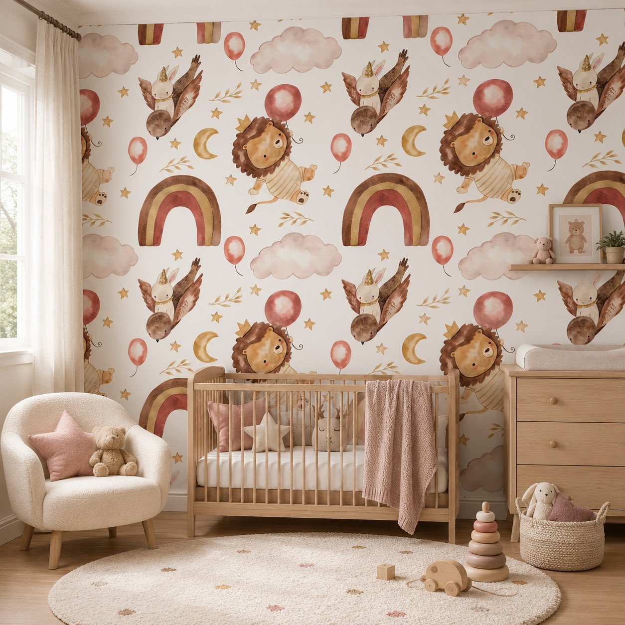 Rosy Lionheart — Luxury Kids Wallpaper Dubai