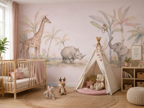 Safari Fresco — Luxury Kids Wallpaper Dubai