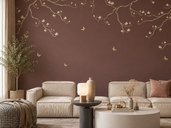 Silken Branches — Luxury Floral Wallpaper Dubai