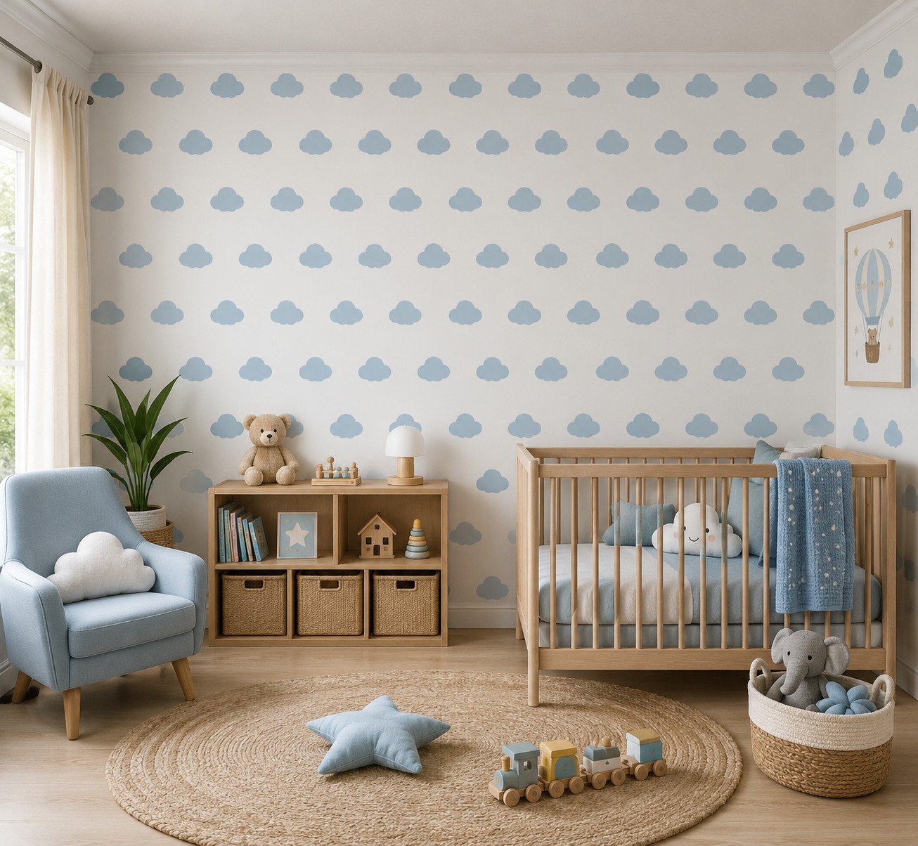 Sky Pebbles — Luxury Kids Wallpaper Dubai
