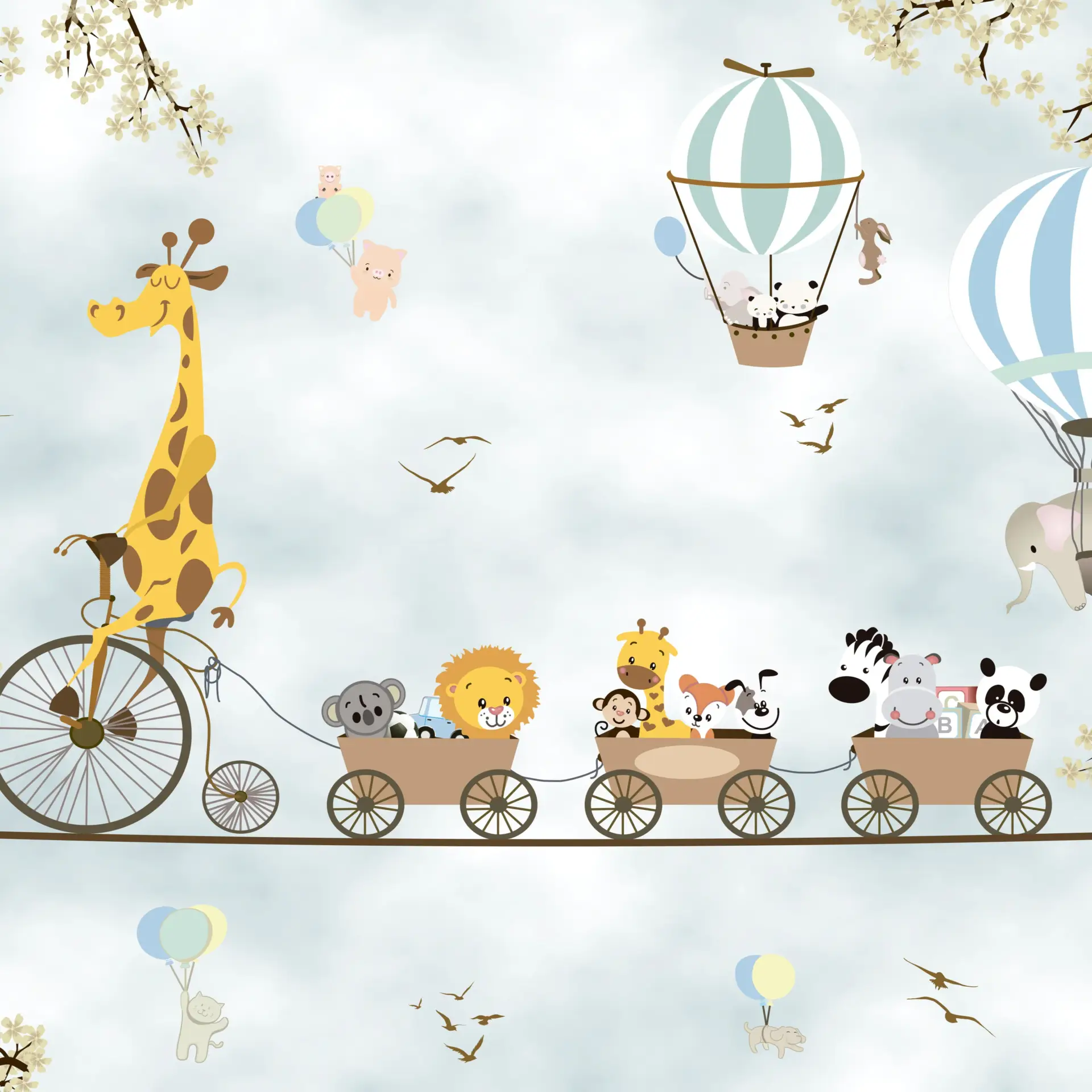 Skyward Jubilee — Luxury Kids Wallpaper Dubai - Image 3
