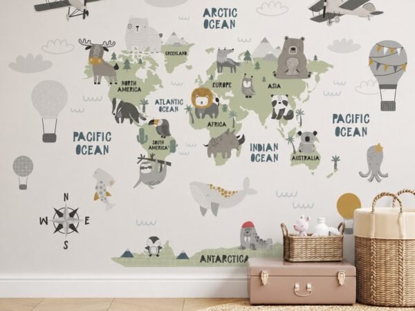 Skyward Menagerie — Luxury Kids Wallpaper Dubai