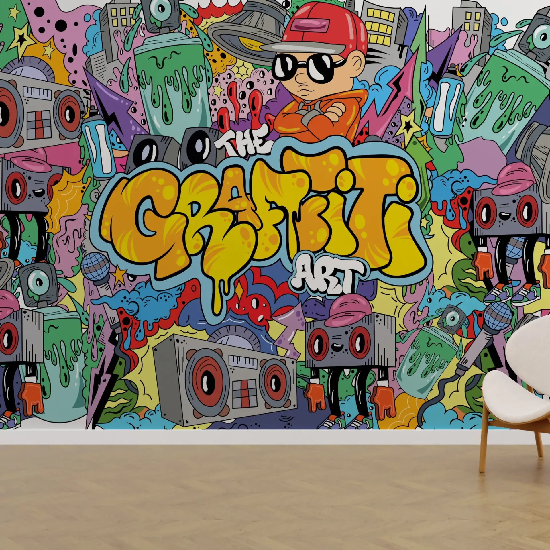 Sonic Scribble — Luxury Kids Wallpaper Dubai - Image 2