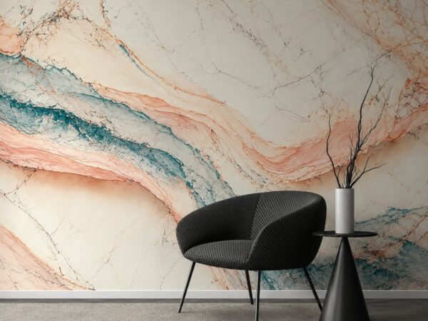 Teal Strata — Modern Wallpaper Dubai