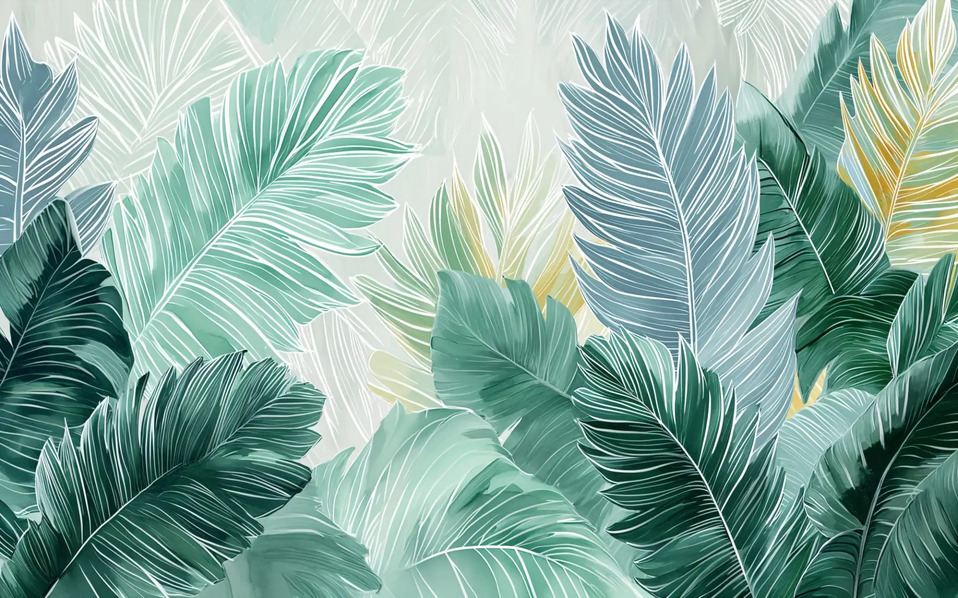 Tidal Palms — Luxury Floral Wallpaper Dubai - Image 2