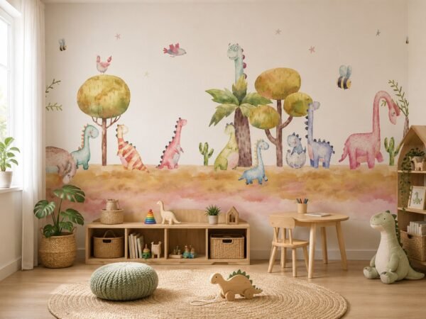 Tiny Sauria — Luxury Kids Wallpaper Dubai