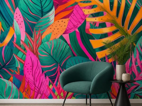 Tropic Voltage — Luxury Floral Wallpaper Dubai