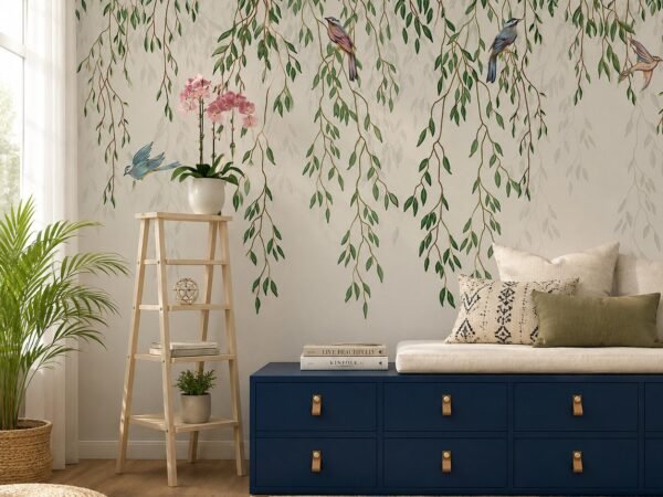 Willow Song — Luxury Floral Wallpaper Dubai