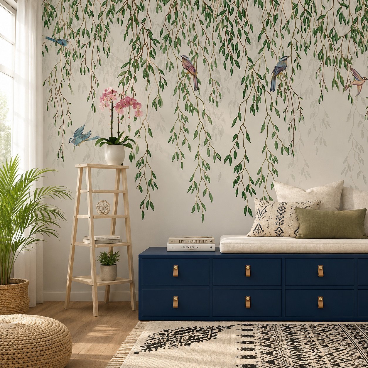 Willow Song — Luxury Floral Wallpaper Dubai