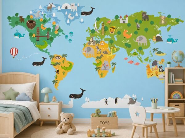 Wonderworld Wildlife — Luxury Kids Wallpaper Dubai
