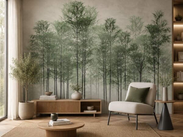 Woodland Veiling — Luxury Floral Wallpaper Dubai