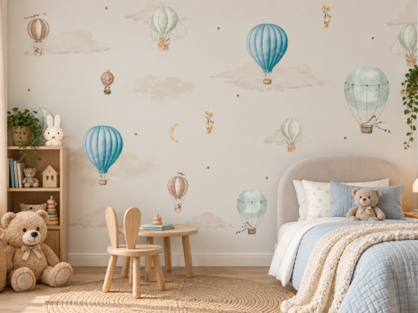 Airborne Friends — Luxury Kids Wallpaper Dubai