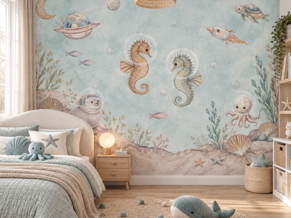 Aquatic Odyssey — Luxury Kids Wallpaper Dubai