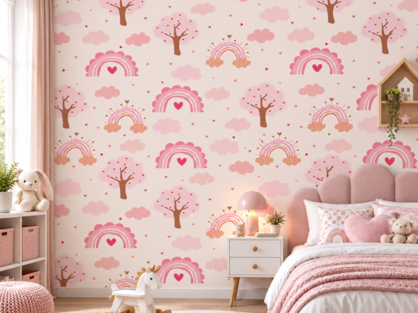 Blush Daydream — Luxury Kids Wallpaper Dubai