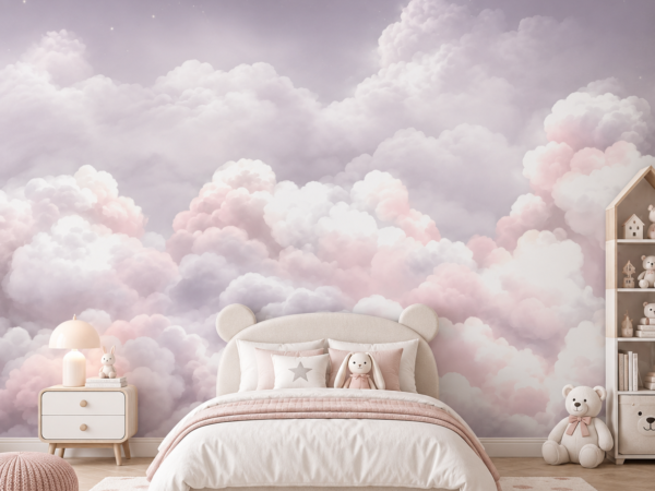 Blush Skies — Luxury Kids Wallpaper Dubai