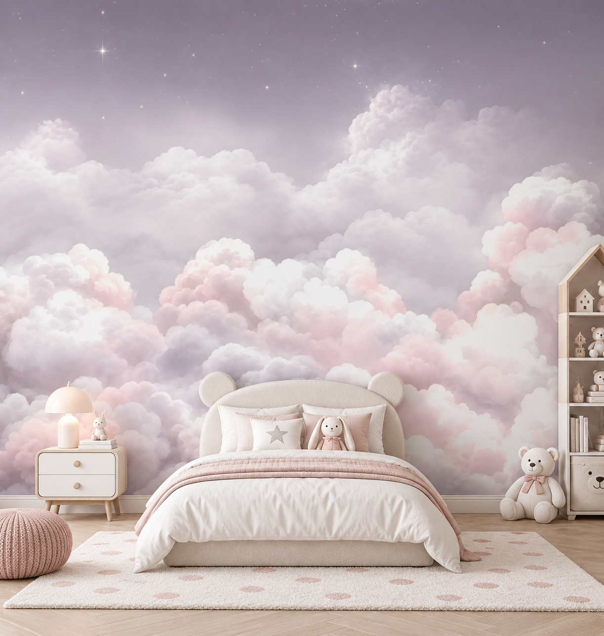 Blush Skies — Luxury Kids Wallpaper Dubai