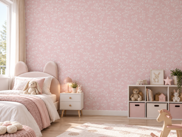 Blush Sprigs — Luxury Floral Wallpaper Dubai