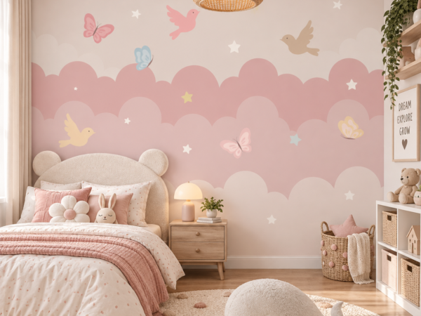 Blushing Skies — Luxury Kids Wallpaper Dubai