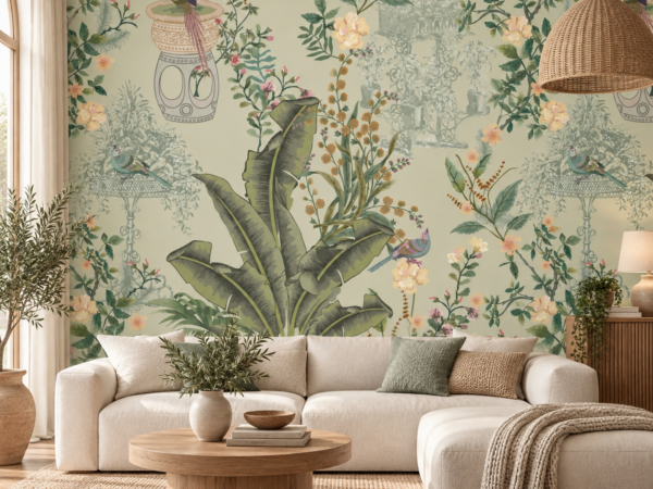 Botanical Terrace — Luxury Floral Wallpaper Dubai